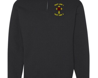 Rose Croix Scottish Rite 1/4 Zip Fleece Pull Over #1006-995