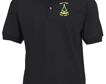 Mason / Masonic Past Master PHA Embroidered Polo Shirt  #1071