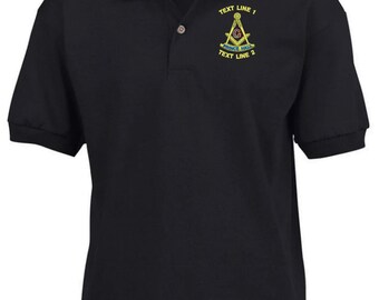 Mason / Masonic Past Master PHA Embroidered Polo Shirt  #1071