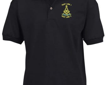 Mason / Masonic Past Master PHA Embroidered Polo Shirt  #1070