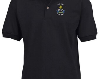 Mason / Masonic PHA Embroidered Polo Shirt  #1067