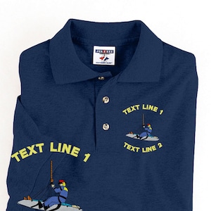 High Angle Rescue Firefighter EMS Embroidered Polo Shirt  #122