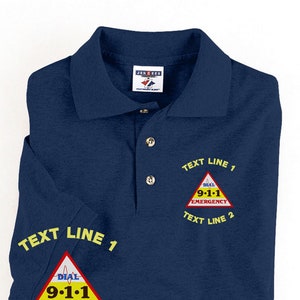 911 Dispatcher Telecommunicator Embroidered Polo Shirt  #018
