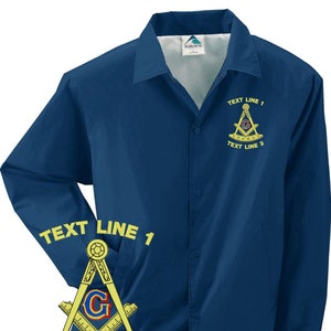 Masonic Past Master Windbreaker Embroidered  #824-J
