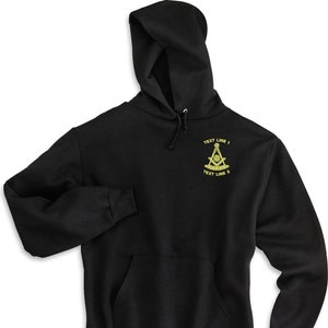 Masonic Past Master Fleece Pullover Hoodie bestickt #996-734