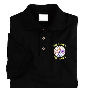 York Rite Embroidered Polo Shirt  #908 Mason Masonic garment