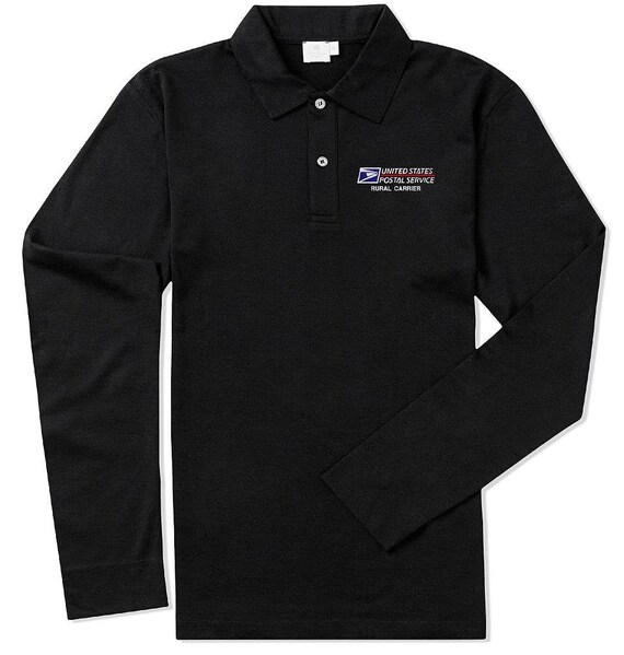 USPS Postal Service Rural Carrier Polo L/S Embroidered | Etsy