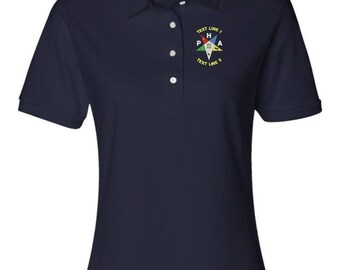 OES Eastern Star PHA Embroidered Ladies Polo Shirt  #1065