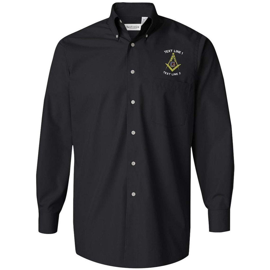 Masonic / Mason / Blue Lodge Embroidered Dress Shirt L/S - Etsy