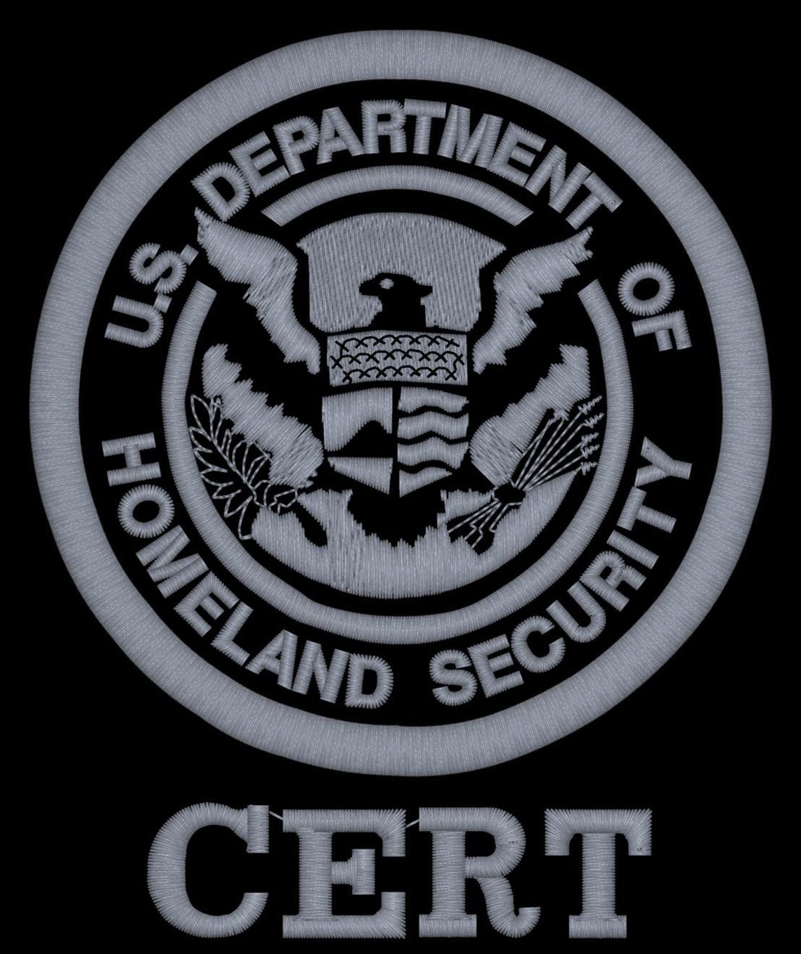CERT Team Dept. of Homeland Security Black / Gray Logo Etsy