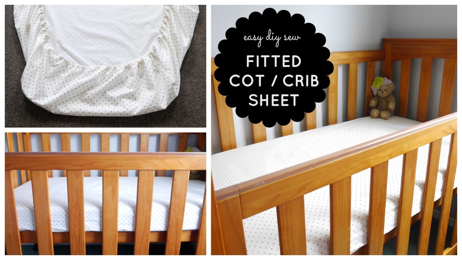 Pdf Tutorial Fitted Baby Cot Crib Sheet Etsy