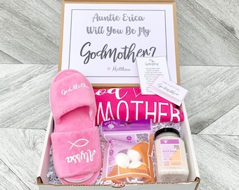 Godmother Gift - Godmother Box - Godmother Spa Gift Proposal - Personalized Godmother Gift - Will you be My Godmother Box