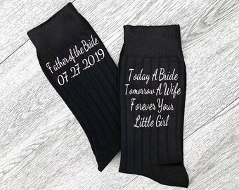 Father of the Bride Socks - Socks for the Wedding Day - Personalized Socks