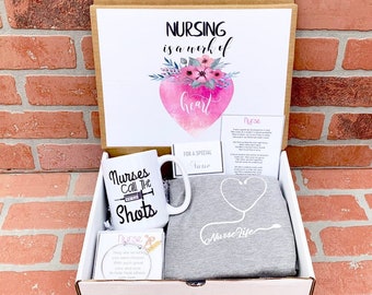 Nurse Gift - Nurse Gift Set - Gift box for nurses with Shirt, bracelet, mug, and a special Poem Card