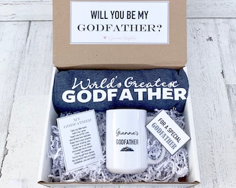 Godfather Box - Personalized Godfather Gift - Will you be My Godfather Box