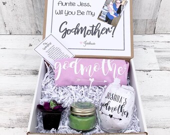 Godmother Gift - Godmother Box - Godmother Proposal - Personalized Godmother Gift - Will you be My Godmother Box