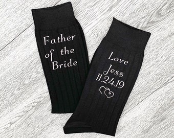 Father of the Bride Socks - Socks for the Wedding Day - Personalized Socks