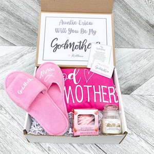 Godmother Gift - Godmother Box - Godmother Spa Gift Proposal - Personalized Godmother Gift - Will you be My Godmother Box