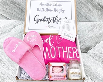 Godmother Gift - Godmother Box - Godmother Spa Gift Proposal - Personalized Godmother Gift - Will you be My Godmother Box