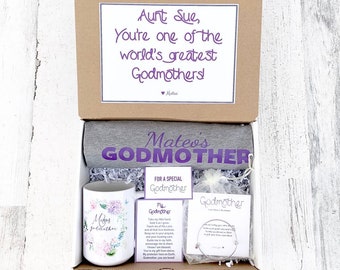 Godmother Gift - Godmother Box - Godmother Proposal - Personalized Godmother Gift - Will you be My Godmother Box