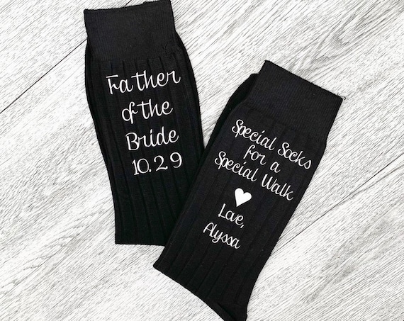 Father of the Bride Socks - Socks for the Wedding Day - Personalized Socks