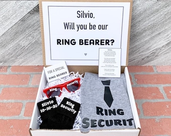 Ring Bearer Gift - Ring Security - Ring Bearer Proposal - Will you be my Ring Bearerer - Gift Box