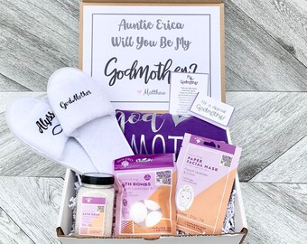 Godmother Gift - Godmother Box - Godmother Spa Gift Proposal - Personalized Godmother Gift - Will you be My Godmother Box