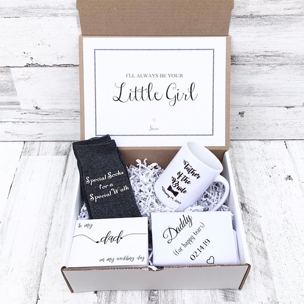 Father of the Bride Gifts - Hankercheif, Mug, Special Socks for a Special Walk