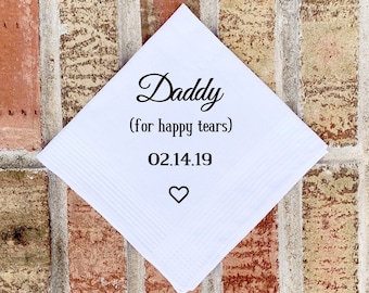 Father of the Bride Handkerchief - Personalized handkerchief - Father of Bride Gift