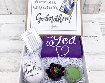 Godmother Gift - Godmother Box - Godmother Proposal - Personalized Godmother Gift - Will you be My Godmother Box