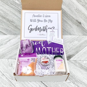 Godmother Gift - Godmother Box - Godmother Spa Gift Proposal - Personalized Godmother Gift - Will you be My Godmother Box