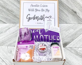 Godmother Gift - Godmother Box - Godmother Spa Gift Proposal - Personalized Godmother Gift - Will you be My Godmother Box