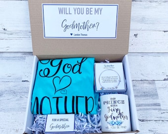 Godmother Box - Personalized Godmother Gift - Will you be My Godmother Box