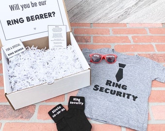 Ring Bearer Gift Set - Ring Security - Ring Bearer Proposal - Will you be my Ring Bearerer - Gift Box