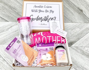 Godmother Gift - Godmother Box - Godmother Spa Gift Proposal - Personalized Godmother Gift - Will you be My Godmother Box