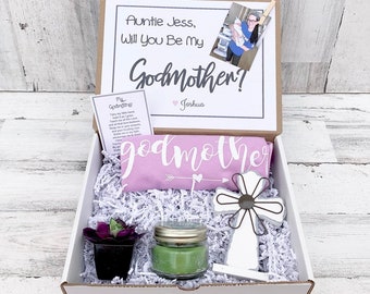 Godmother Gift - Godmother Box - Godmother Proposal - Personalized Godmother Gift - Will you be My Godmother Box