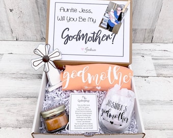 Godmother Gift - Godmother Box - Godmother Proposal - Personalized Godmother Gift - Will you be My Godmother Box