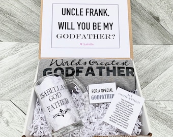 Godfather Box - Personalized Godfather Gift - Will you be My Godfather Box
