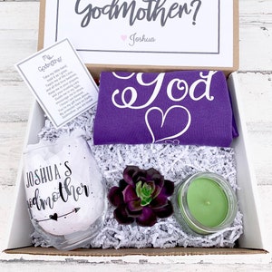 Godmother Gift - Godmother Box - Godmother Proposal - Personalized Godmother Gift - Will you be My Godmother Box