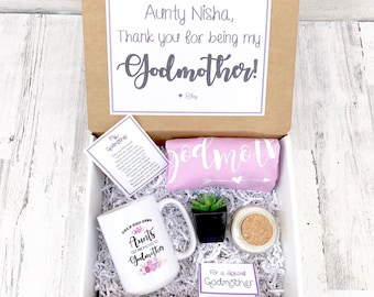 Godmother Gift - Godmother Box - Godmother Proposal - Personalized Godmother Gift - Will you be My Godmother Box