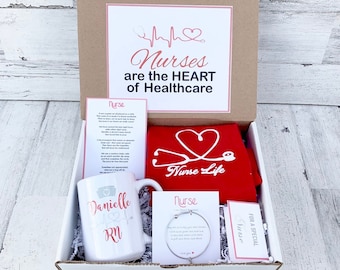 Nurse Gift - Nurse Gift Set - Gift box for nurses with Shirt, bracelet, mug, and a special Poem Card