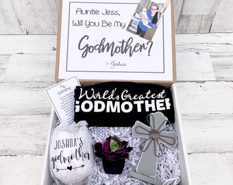 Godmother Gift - Godmother Box - Godmother Proposal - Personalized Godmother Gift - Will you be My Godmother Box