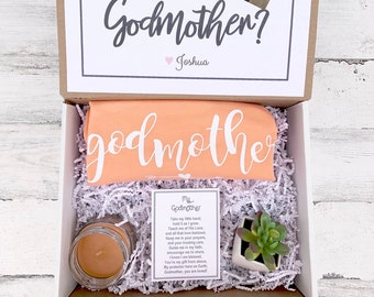 Godmother Gift - Godmother Box - Godmother Proposal - Personalized Godmother Gift - Will you be My Godmother Box