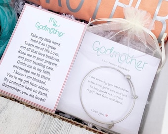 Godmother Bangle - Godmother Bracelet - Godmother Proposal - Personalized Godmother Gift - Will you be My Godmother Bracelet