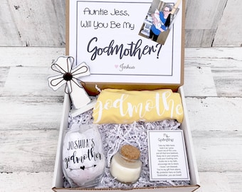 Godmother Gift - Godmother Box - Godmother Proposal - Personalized Godmother Gift - Will you be My Godmother Box