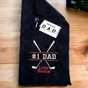 Golf Towel - Personalized Embroidered Golf Towel - Fathers Day Golf Towel - Fathers Day Gift