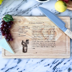 Wood Engraved Custom Cutting Board - Add a Photo, Recipe, Handwritten Note to your Board- Personalized Cutting Board