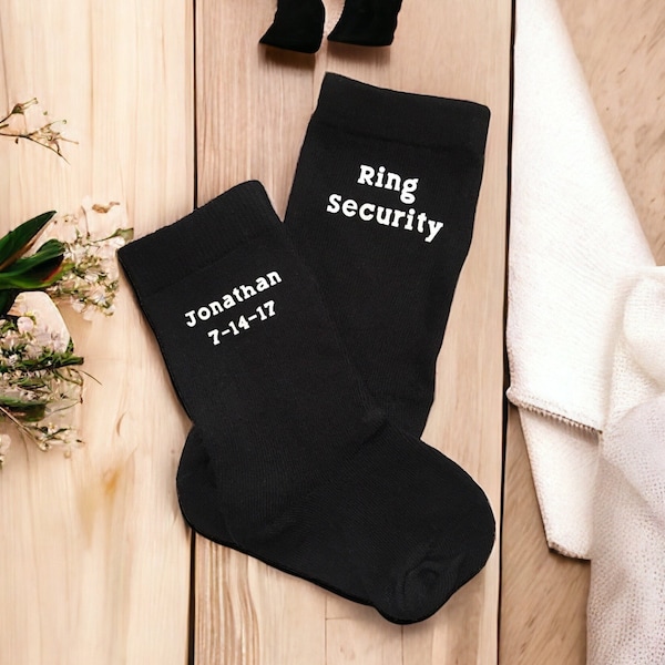 Socks for the ring bearer - ring security - cute gift for the ring bearer - personalized Sock gifts