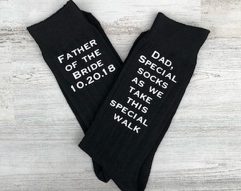 Special Socks for a Special Walk - Father of the Bride Socks - Socks for the Wedding Day