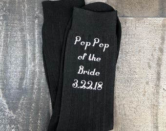 Customizable - Of All Our Walks This One is My Favorite Socks for the Wedding Day - Grandfather of the Bride Socks - Pop Pop Socks